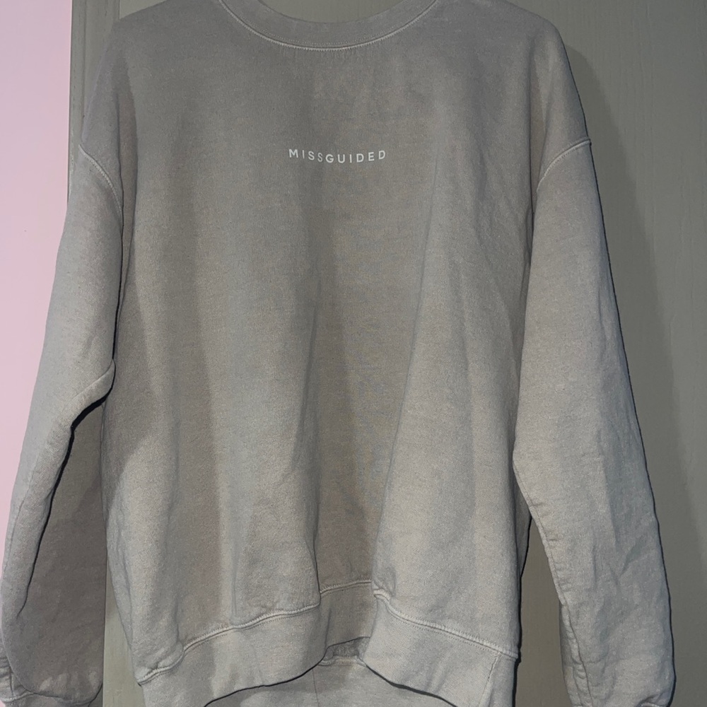 Missguided tan crewneck sweatshirt Size M #loungewear #cozy